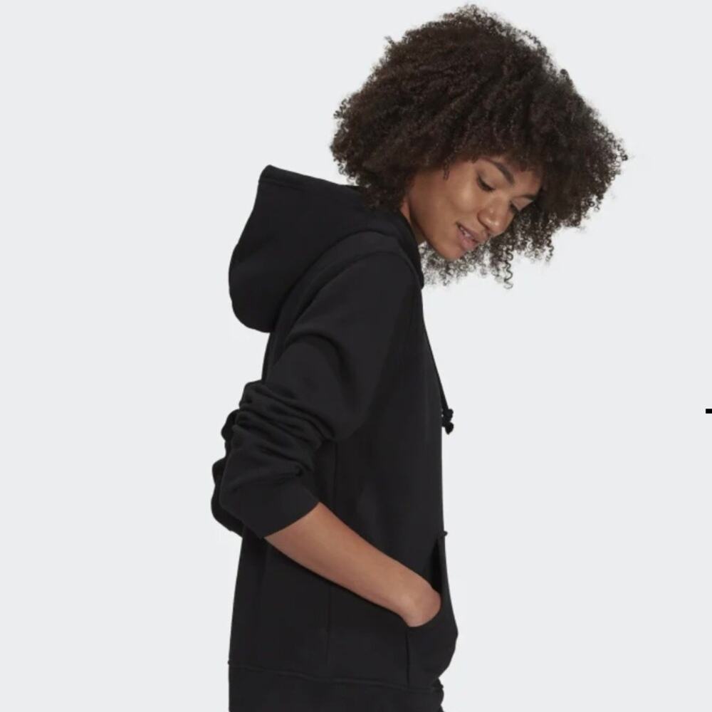 Adidas NWOT Essential Black Fleece Hoodie XS - Picture 3 of 11
